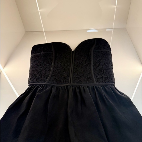 PARKER Black bustier corset silk and lace textured S - Picture 6 of 10